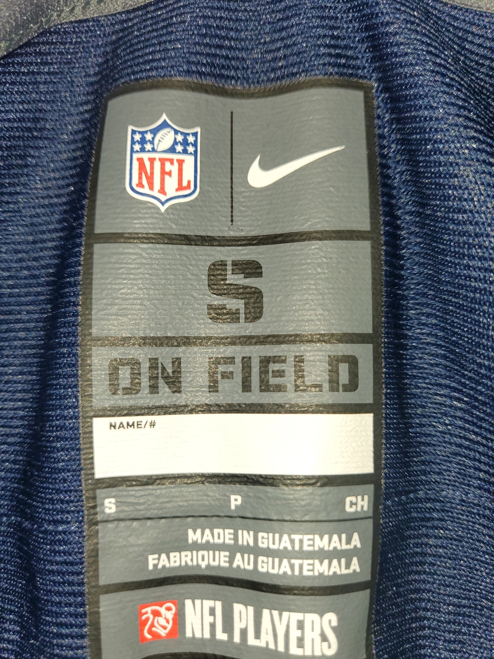 Nike NFL On Field Jersey Tag - Blue